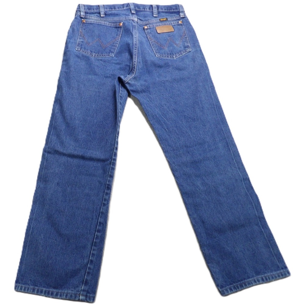 Wrangler 13MWZ Cowboy Cut Rigid Jeans Men W33 L36 Dark Wash Blue Denim Western